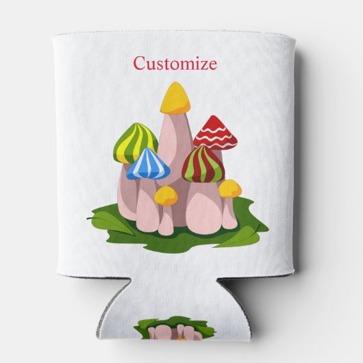 Magische paddenstoelkathedraal Thunder_Cove Blikjeskoeler (Achterkant)