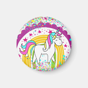 Magische  pasta Unicorn Rainbow Stars Magneet
