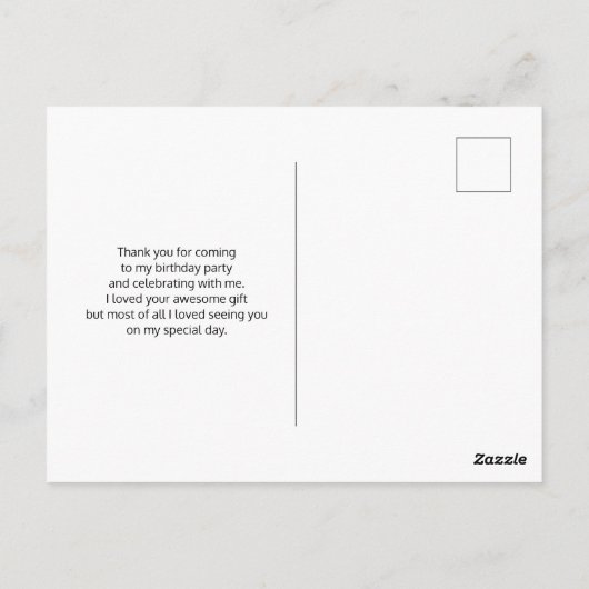 Magische pasta's en een regenboog bedankt briefkaart (Achterkant)