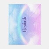 Magische pasta's en regenboog fleece deken (Voorkant)