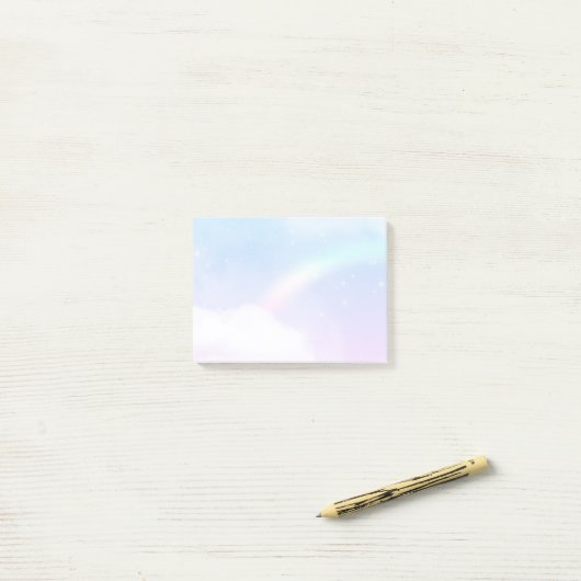 Magische pasta's en regenboog post-it® notes (Op bureau)