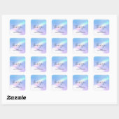 Magische pasta's en regenboogbedrijven vierkante sticker (Vel)