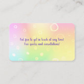 Magische pasteelregenboog visitekaartje (Achterkant)