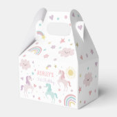Magische pastei Unicorn Rainbow Birthday Bedankdoosjes (Achterkant)