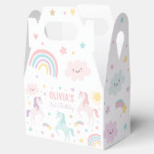 Magische pastei Unicorn Rainbow Birthday Bedankdoosjes (Geopend)