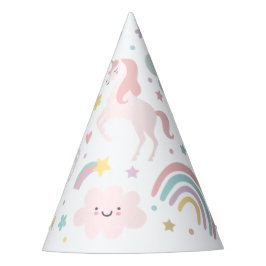 Magische pastei Unicorn Rainbow Birthday Feesthoedjes
