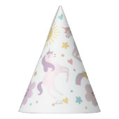 Magische pastei Unicorn Rainbow Birthday Feesthoedjes (Links)