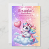 Magische pastei Unicorn Rainbow Birthday Kaart (Voorkant)