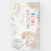 Magische pastei Unicorn Rainbow Birthday Spandoek (Verticaal)