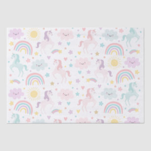 Magische pastei Unicorn Rainbow Birthday Tissuepapier