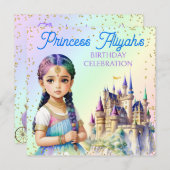 Magische pasteiprinses Fantasy Rainbow Castle Kaart (Voorkant / Achterkant)