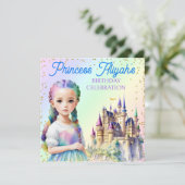 Magische pasteiprinses Fantasy Rainbow Castle Kaart (Staand voorkant)