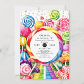 Magische Pastel Candyland Verjaardag Kaart (Voorkant)