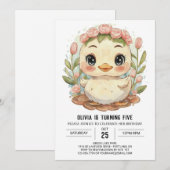 Magische Pastel Eend Verjaardag Kaart (Voorkant / Achterkant)