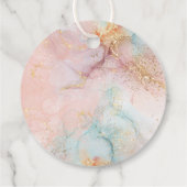 Magische Pastel Eenhoorn Verjaardag Dank u Bedankjes Labels (Achterkant)