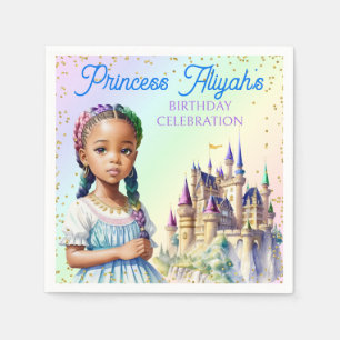 Magische Pastel Prinses Fantasy Regenboog Kasteel Servet