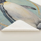 magische pastelpinguïn sherpa deken (3/4)
