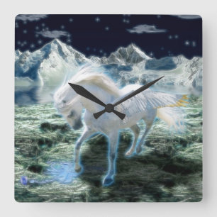 Magische Pegasus Fantasy Art Wall klok