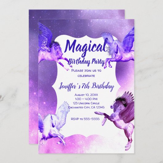 Magische Pegasus Universe. Kaart (Voorkant / Achterkant)