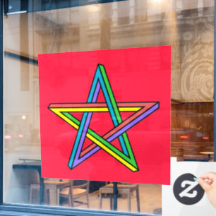 Magische Pentacle Window Cling Raamsticker