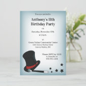 Magische Pet Magische Show Oudere Kinder Partij Kaart (Staand voorkant)