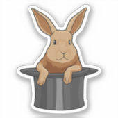 Magische pet van konijn sticker (Voorkant)