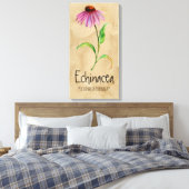 Magische Planten Echinacea 13,22 x 25,52' Canvas Afdruk (Insitu (Slaapkamer))