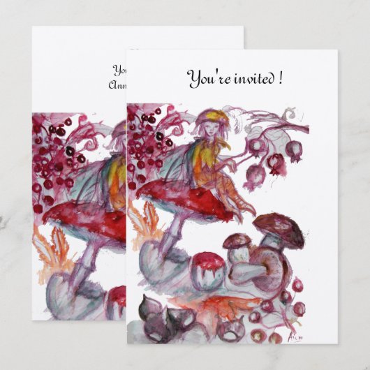 MAGISCHE PLUK PADDENSTOELEN champagne Kaart (Voorkant / Achterkant)