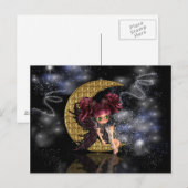 Magische postkaart schattige kleine maan fee (Voorkant / Achterkant)