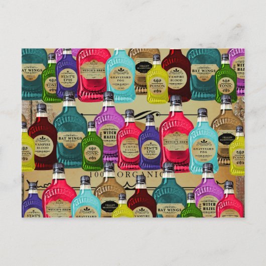 Magische Potie Apothecaire Halloween Tonic Fles Briefkaart (Voorkant)