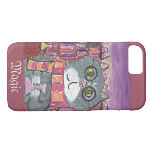 Magische Poties Academic Wizard Kat Art Case-Mate iPhone Case (Achterkant (Horizontaal))