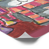 Magische Poties Academic Wizard Kat Art Poster (Hoek)