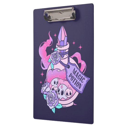 Magische Potion Schattige Roze Halloween Potion Fl Klembord (Links)