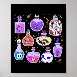 Magische Potions Flessen Witchy Halloween Print