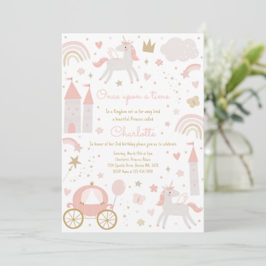 Magische prinses aankleden sprookje verjaardagsfee kaart (Staand voorkant)