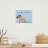 Magische pugicorn poster (Keuken)