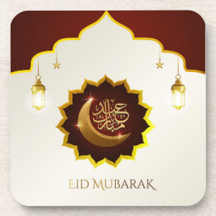 Magische Ramadan lantaarn - Eid Mubarak Groet Bier Onderzetter
