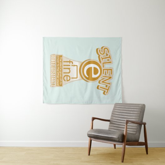 Magische regel PHONICS leren Engels Wandkleed (In Situ (horizontaal))