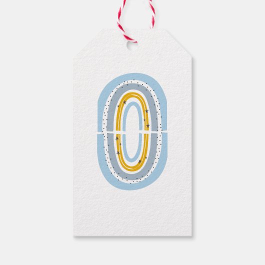 Magische Regenboog Baby shower Dank u Gift Labels Cadeaulabel (Achterkant)