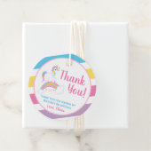 Magische regenboog eenhoorn verjaardag dank u bedankjes labels (In situ)
