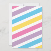 Magische Regenboog Eenhoorn Verjaardagsuitnodiging Kaart (Achterkant)