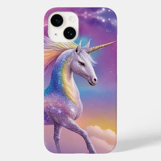 Magische Regenboog Glitter Witte Eenhoorn Sparkles Case-Mate iPhone Case (Achterkant)