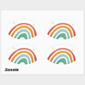 Magische Regenboog Ovale Sticker (Vel)