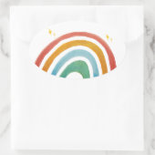 Magische Regenboog Ovale Sticker (Tas)