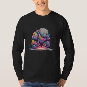Magische Regenboog Steen Golem Schattig Fantasie W T-shirt