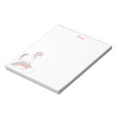 Magische regenboog Unicorn gepersonaliseerd Notitieblok (Gedraaid)