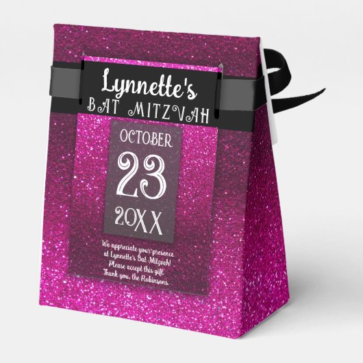 Magische regenboog Unicorn Glitter Whimsical Bedankdoosjes (Achterkant)