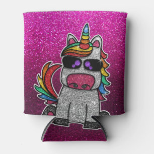 Magische regenboog Unicorn Glitter Whimsical Blikjeskoeler
