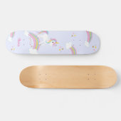 Magische regenboog Unicorn Paars gepersonaliseerd Skateboard (Horizontaal)