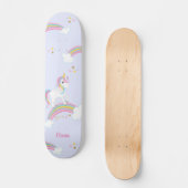 Magische regenboog Unicorn Paars gepersonaliseerd Skateboard (Voorkant)
